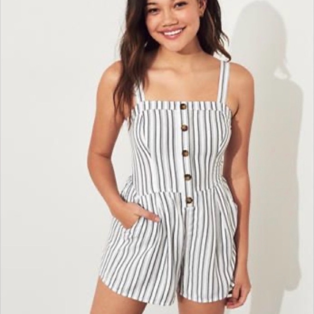 Hollister Striped Romper